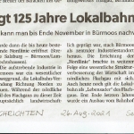 2021, 125 Jahre Sbg. Lokalbahn Nordlinie, Flachgauer Nachrichten